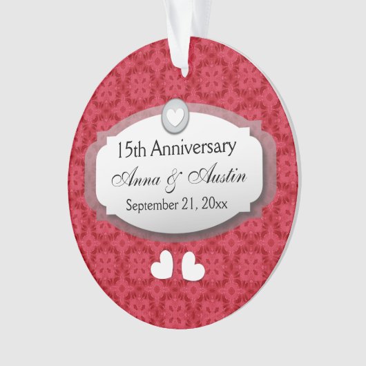 15e Jubileum Jubileum Rood Z12 Ornament (voorkant)