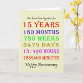 15e Jubileum-mijlpalenkaart Kaart (Gele Bloem)