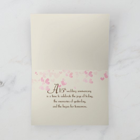 15e Jubileum momentopname met hart Kaart (Binnen)