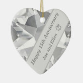 15e Jubileum van de bruiloft, de verjaardag van Cr Keramisch Ornament (Rechts)