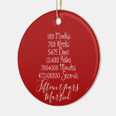 15e Jubileum van de Rode Vijfde Keramisch Ornament (Links)