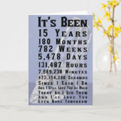 15e Jubileum van het Kristalhuwelijk Kaart (Gele Bloem)