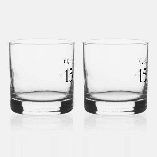 15e Jubileum van het Kristalhuwelijk Whisky Glas (Rechts)