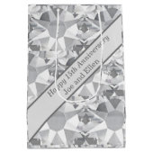 15e Jubileum voor bruiloft, kristal Medium Cadeauzakje (Achterkant)