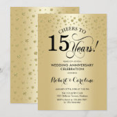 15e jubileumviering - Goud Zwart Kaart (Voorkant / Achterkant)