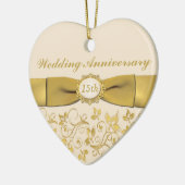 15e kerstversiering Jubileum bruiloft Keramisch Ornament (Links)