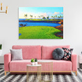 15e op de baai bij Mauna Lani Canvas Afdruk (Insitu (Woonkamer))