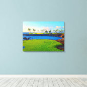 15e op de baai bij Mauna Lani Canvas Afdruk (Insitu (Houten vloer))