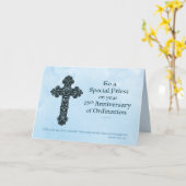 15e Ordination Jubileum Priest,  Cross Kaart (Gele Bloem)