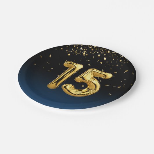 15e-partijballonnen en Bord van oudpapier voor Con (Gekanteld)