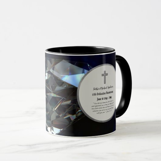 15e Priesterwijding Jubileum Kristal - ELKE GEESTE Mok (Voorkant rechts)