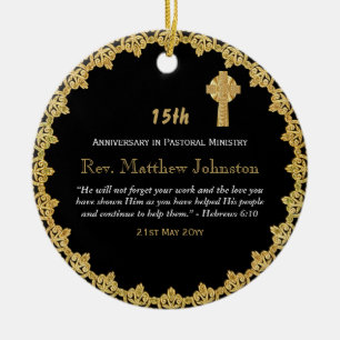 15e priesterwijding jubileum Persoonlijke Schriftl Keramisch Ornament