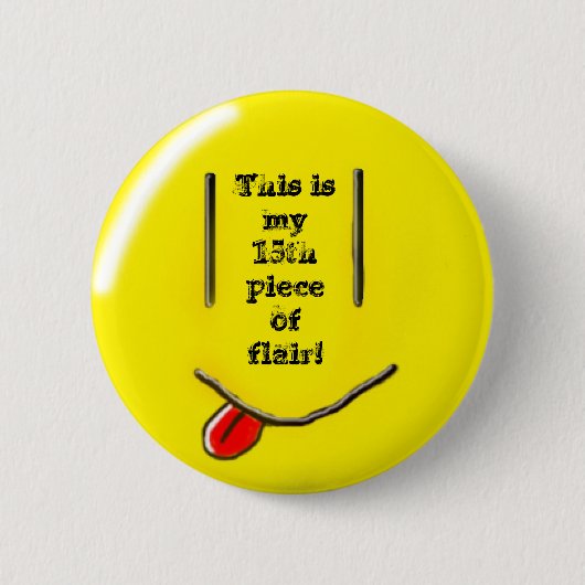 15e stukje flair! ronde button 5,7 cm (Voorkant)