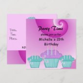 15e uitnodiging van de Birthday Party (Voorkant / Achterkant)