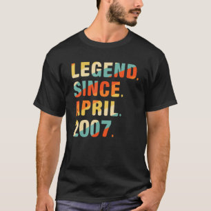 15e verjaardag 15 jaar oude legende sinds april 20 t-shirt