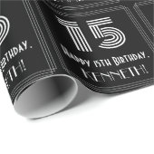 15e verjaardag: Art Deco geïnspireerd look "15" w Cadeaupapier (Rol Hoek)