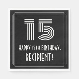 15e verjaardag: Art Deco Geïnspireerde look "15" + Servet