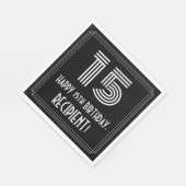15e verjaardag: Art Deco Geïnspireerde look "15" + Servet (Hoek)