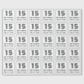 15e verjaardag: Art Deco geïnspireerde stijl "15"  Cadeaupapier (Vlak)