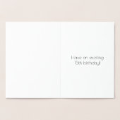 15e verjaardag ~ Art Deco stijl "15" & aangepaste  Folie Kaarten (Binnen)