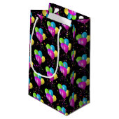 15e verjaardag Balloons en Confetti Small Gift Bag Klein Cadeauzakje (Achterkant Gekanteld)