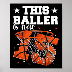 15e verjaardag Basketbal Boys Poster