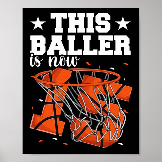 15e verjaardag Basketbal Boys Poster (Voorkant)