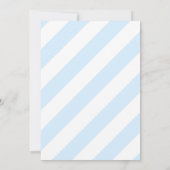 15e verjaardag - Blue Stripes Zilveren Ballonnen Kaart (Achterkant)