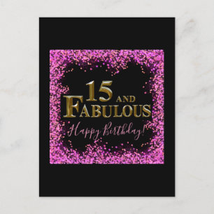15e verjaardag briefkaart