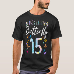 15e verjaardag Butterflies 15 jaar oude meisjes Bu T-shirt