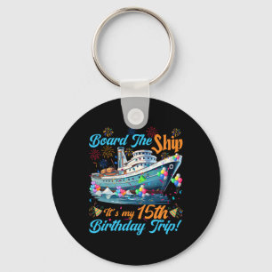 15e verjaardag cruise vakantie 15 jaar oud schip L Sleutelhanger