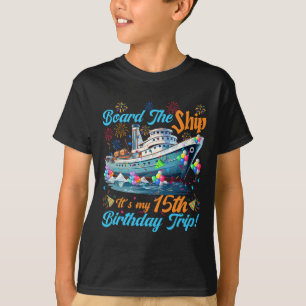 15e Verjaardag Cruise Vakantie 15 Jaar Oud Schip L T-shirt