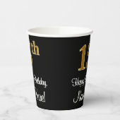 15e verjaardag - Elegante luxe Faux Gold look # Papieren Bekers (Links)