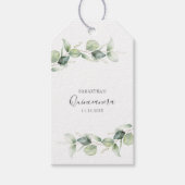 15e verjaardag Eucalyptus Quinceanera Greenery Cadeaulabel (Voorkant)