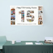 15e verjaardag feest nummer 15 fotocollage spandoek (Beurs)