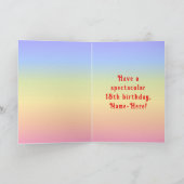 15e verjaardag — Fun Cake & Candles, w/ Eigen naam Kaart (Binnen)