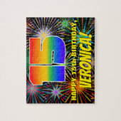 15e verjaardag: Fun, kleurrijk gevuurwerk Legpuzzel (Verticaal)