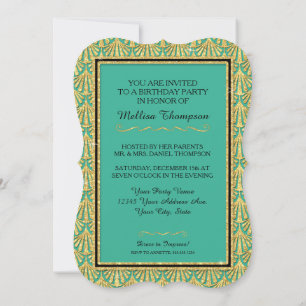 15e verjaardag Glam Grote Gatsby-stijl Kaart