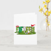 15e verjaardag golfthema 15 jaar oude Kinder sport Kaart (Gele Bloem)