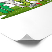 15e verjaardag golfthema 15 jaar oude Kinder sport Poster (Hoek)