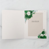 15e verjaardag Gouden nummer 15 Bloemen gepersonal Kaart (Binnen)