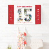 15e verjaardag Jubileum nummer 15 fotocollage Spandoek (Insitu)