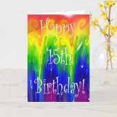 15e verjaardag Kaart (Gele Bloem)