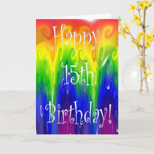 15e verjaardag Kaart (Gele Bloem)