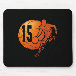 15e verjaardag leuk basketbal liefhebber 15 jaar o muismat