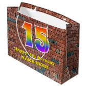 15e verjaardag: Leuk, op graffiti geïnspireerd reg Groot Cadeauzakje (Achterkant Gekanteld)