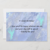 15e verjaardag met vuurwerk kaart (Achterkant)