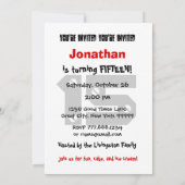 15e verjaardag Modern Teen Black en White Pattern Kaart (Achterkant)