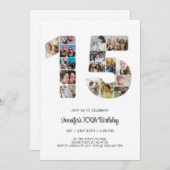 15e verjaardag nummer 15 aangepaste fotocollage kaart (Voorkant / Achterkant)