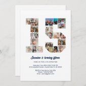 15e verjaardag nummer 15 aangepaste fotocollage kaart (Voorkant / Achterkant)